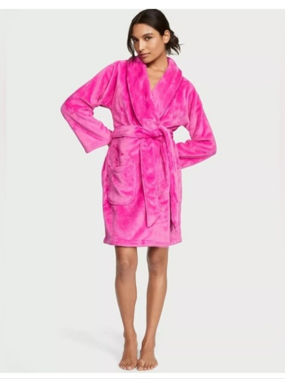 Victoria's Secret - Fuchsia Plush Robe - Size M/L